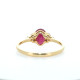 Oval  Shape Ruby and Diamond Ring