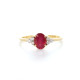 Oval  Shape Ruby and Diamond Ring