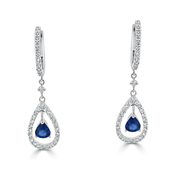 Dangling diamond earring-B04931