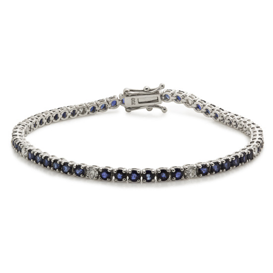 Sapphire Tennis Style Braclet