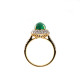 Emerald Diamond Domed Ring