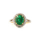 Emerald Diamond Domed Ring