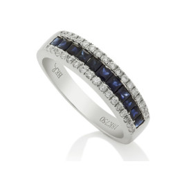 Classic Blue Saphire Half Eternity Classic Blue Saphire Half Eternity