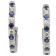 Sapphire and Diamond Hoop Earring - B08696