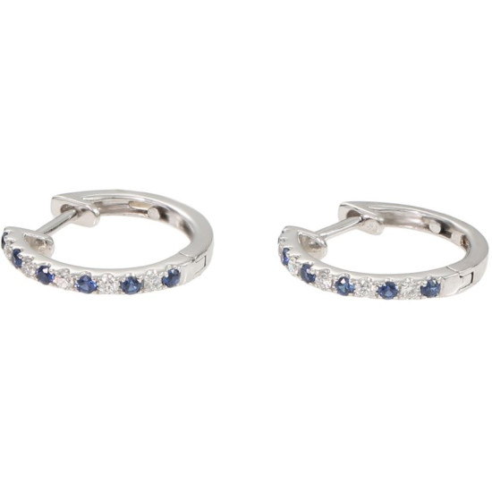 Sapphire and Diamond Hoop Earring - B08696