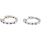 Sapphire and Diamond Hoop Earring - B08696 Sapphire and Diamond Hoop Earring - B08696