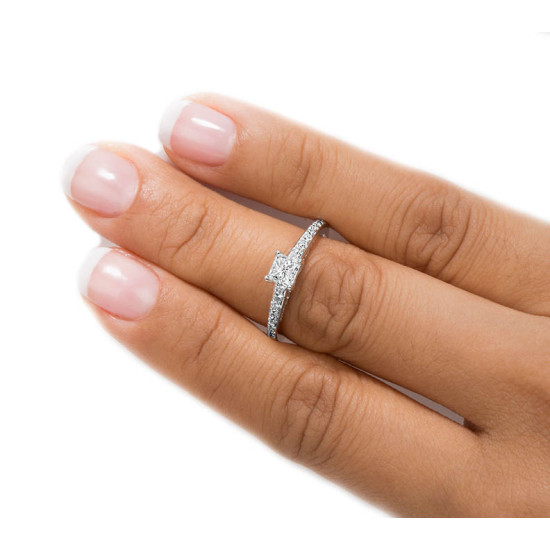 Princess Micro Engagement Ring - B08892