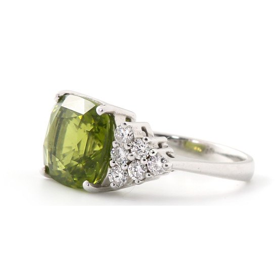 Sea Green Diamond Ring