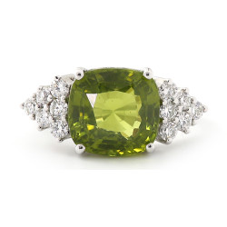 Sea Green Diamond Ring