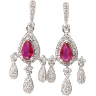 Ruby Chandelier Earings