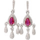 Ruby Chandelier Earings