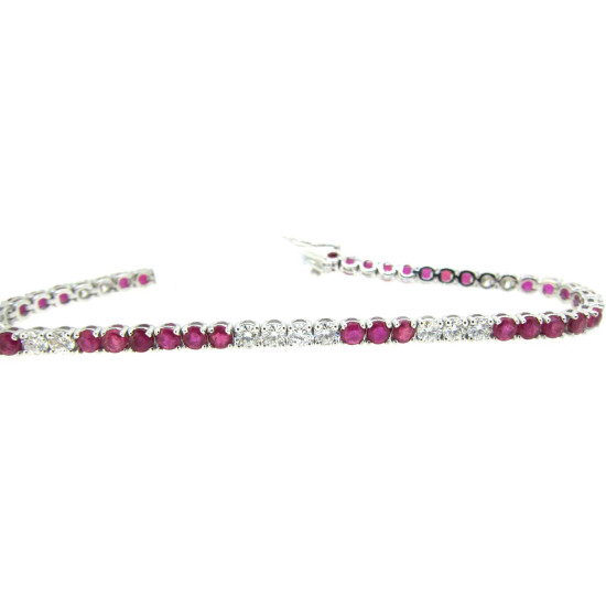 Ruby and diamond Tennis Bracelet-B10640