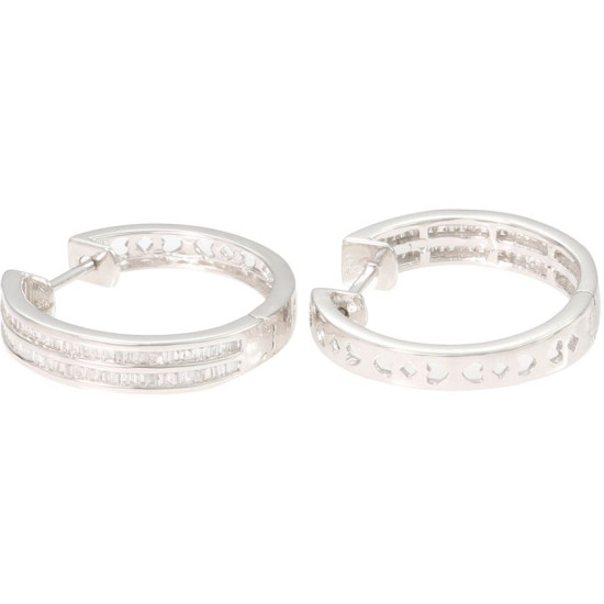 Baguette Diamond Hoop Earrings - B10913