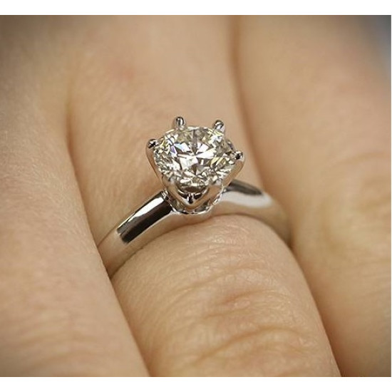 White Gold Engagement Diamond Ring 