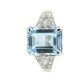 AQUAMARINE DIAMOND RING-B13006