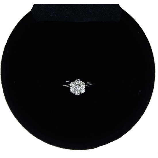 White Sunflower diamond ring