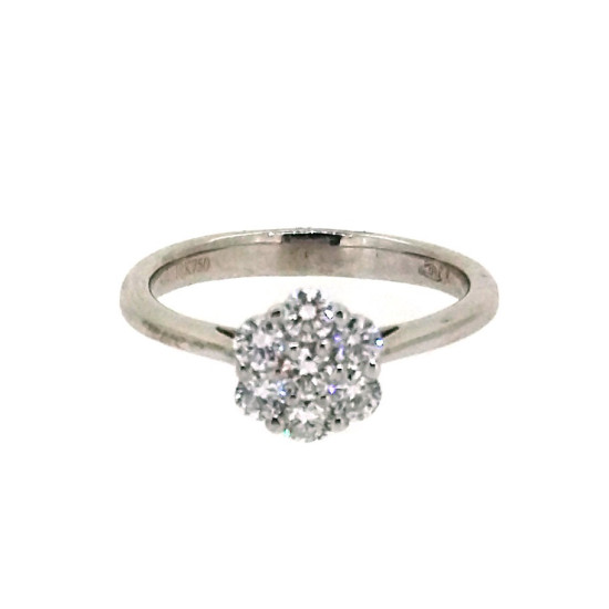 White Sunflower diamond ring