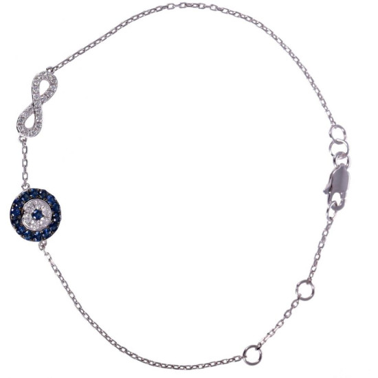 Sapphire and Infinity Bracelet