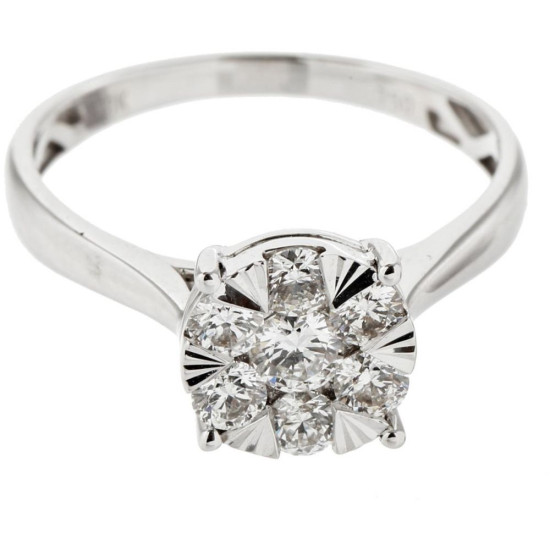 Framed Pressure Set Diamond Ring - B13661