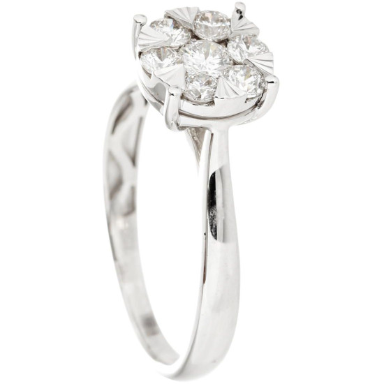 Framed Pressure Set Diamond Ring - B13661