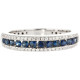 Vibrant blue sapphires and brilliant pavé diamond Set Ring - B13665