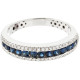 Vibrant blue sapphires and brilliant pavé diamond Set Ring - B13665