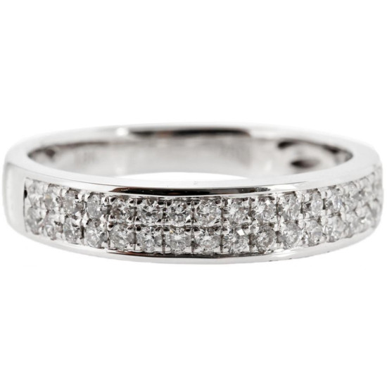 Cathedral Double Row Pave Diamond Ring - B13674 Cathedral Double Row Pave Diamond Ring - B13674