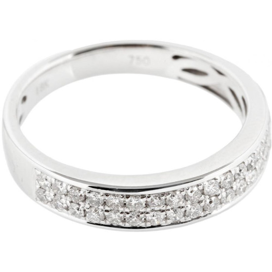Cathedral Double Row Pave Diamond Ring - B13674