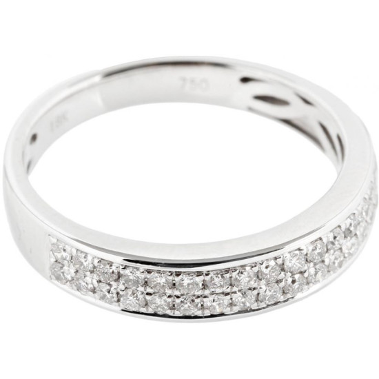 Cathedral Double Row Pave Diamond Ring - B13674 Cathedral Double Row Pave Diamond Ring - B13674