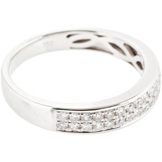 Cathedral Double Row Pave Diamond Ring - B13674