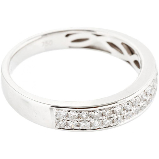 Cathedral Double Row Pave Diamond Ring - B13674 Cathedral Double Row Pave Diamond Ring - B13674