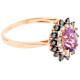 Amethyst with Black Diamond Ring - B13695