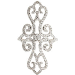 Lace White Gold Ring - B13708 Lace White Gold Ring - B13708