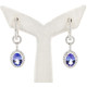 Tanzanite and Diamond Halo Earrings - B13719