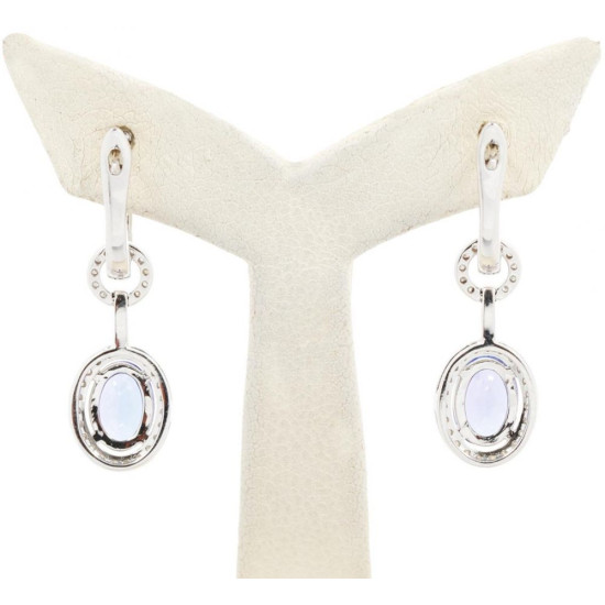Tanzanite and Diamond Halo Earrings - B13719 Tanzanite and Diamond Halo Earrings - B13719