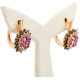 Amethyst with Black Diamonds Earrings - B13723 Amethyst with Black Diamonds Earrings - B13723