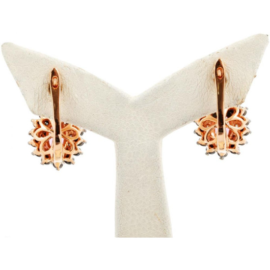 Amethyst with Black Diamonds Earrings - B13723 Amethyst with Black Diamonds Earrings - B13723