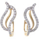 Leaf Shape Diamond Earring - B13833