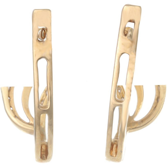 Leaf Shape Diamond Earring - B13833 Leaf Shape Diamond Earring - B13833