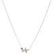 Bird Necklace with Real Diamond and Ruby - B13986