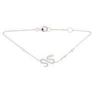 SNAKE DESIGN WHITE BRACELET-B13988