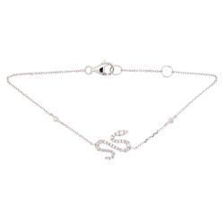 SNAKE DESIGN WHITE BRACELET-B13988