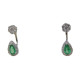 ECO EMERALD EARRINGS WITH STUDS 