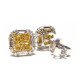 Fancy yellow Diamond studs