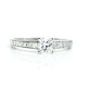 Princess Cut Stone Engagement Ring with Accents