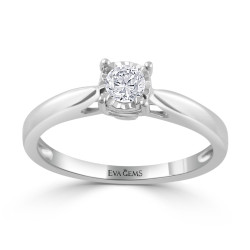 Round cut illusion setting engagement ring Round cut illusion setting engagement ring