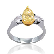 PEAR FANCY YELLOW RING-B15348