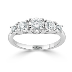 Five-stone round cut engagement ring Five-stone round cut engagement ring