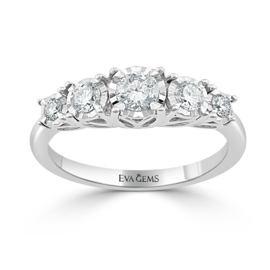 Five-stone round cut engagement ring Five-stone round cut engagement ring
