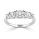 Five-stone round cut engagement ring